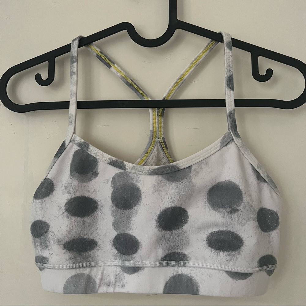 Lululemon Grey & White Polka Dot Sports Bra - Picture 2 of 5